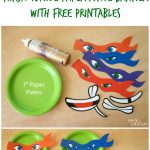 Ninja Turtle Paper Plate Banner With Free Printables   Teenage Mutant Ninja Turtles Free Printable Mask