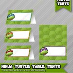 Ninja Turtles Birthday Food Table Tents Cards Blank   Instant   Free Printable Tmnt Food Labels