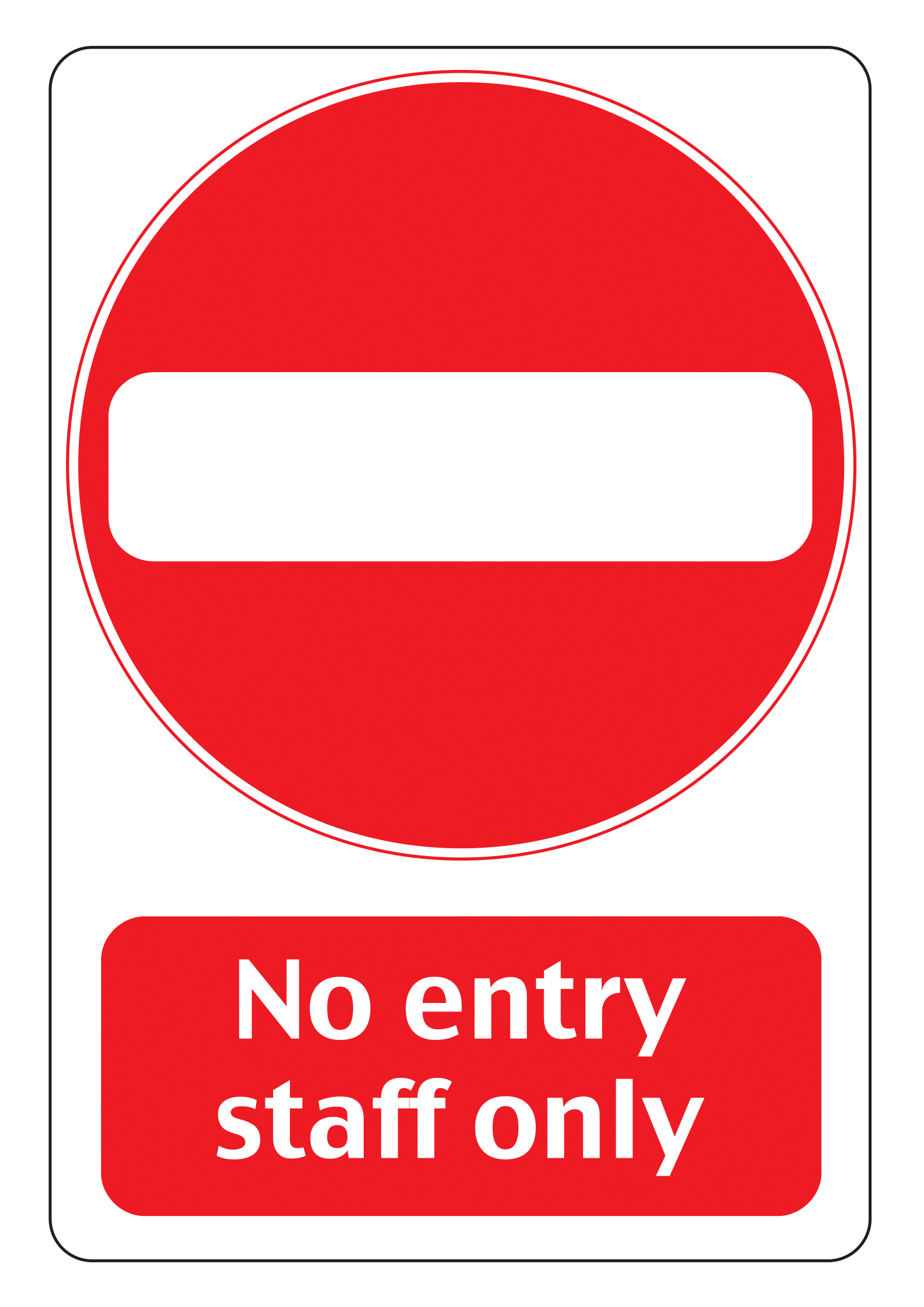 No Entry Signs | Poster Template - Free Printable No Entry Sign
