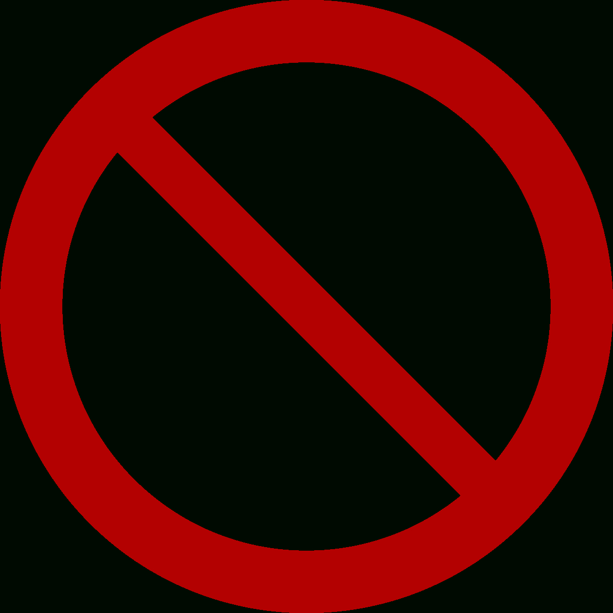 No Symbol - Wikipedia - Free Printable No Entry Sign