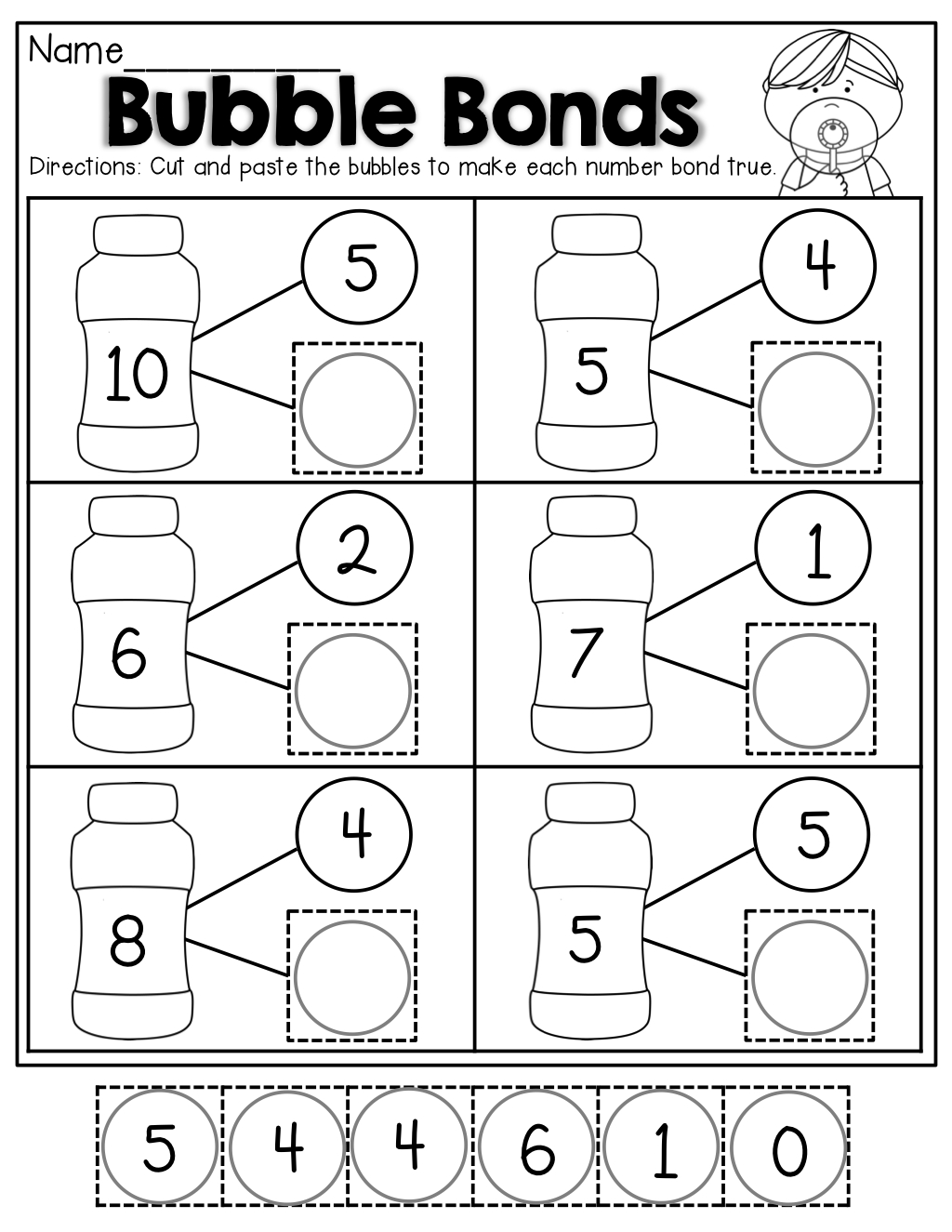 Number Bond Sheets