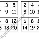 Numbers Bingo Cards (From 1 To 20)   Esl Worksheetcreguen   Free Printable Number Bingo Cards 1 20