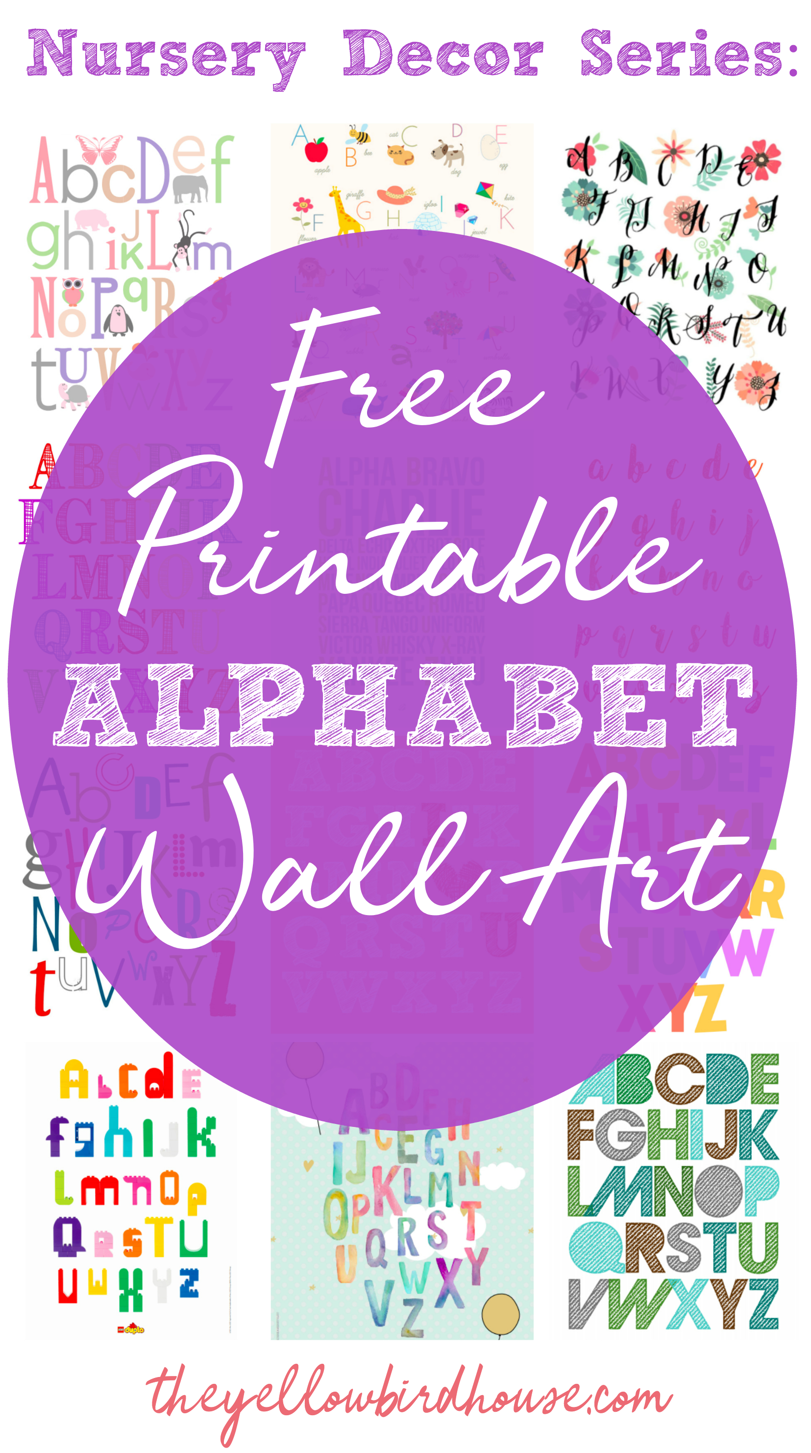 Nursery Decor Series: 19 Free Printable Alphabet Wall Art Pieces - Free Printable Preschool Posters