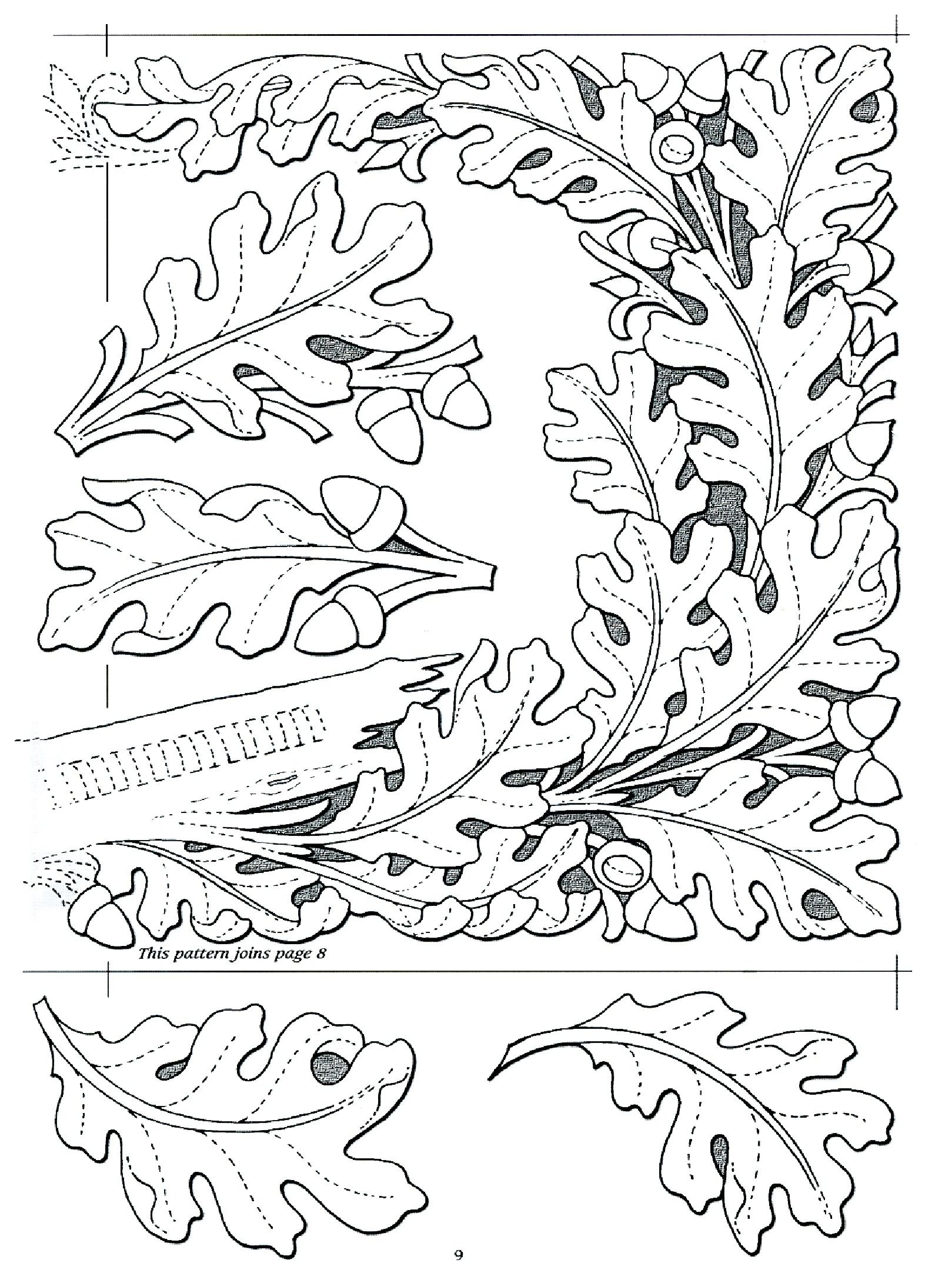 Oak Leaf Design … | Diy And Crafts | Leath… - Free Printable Oak Leaf Patterns