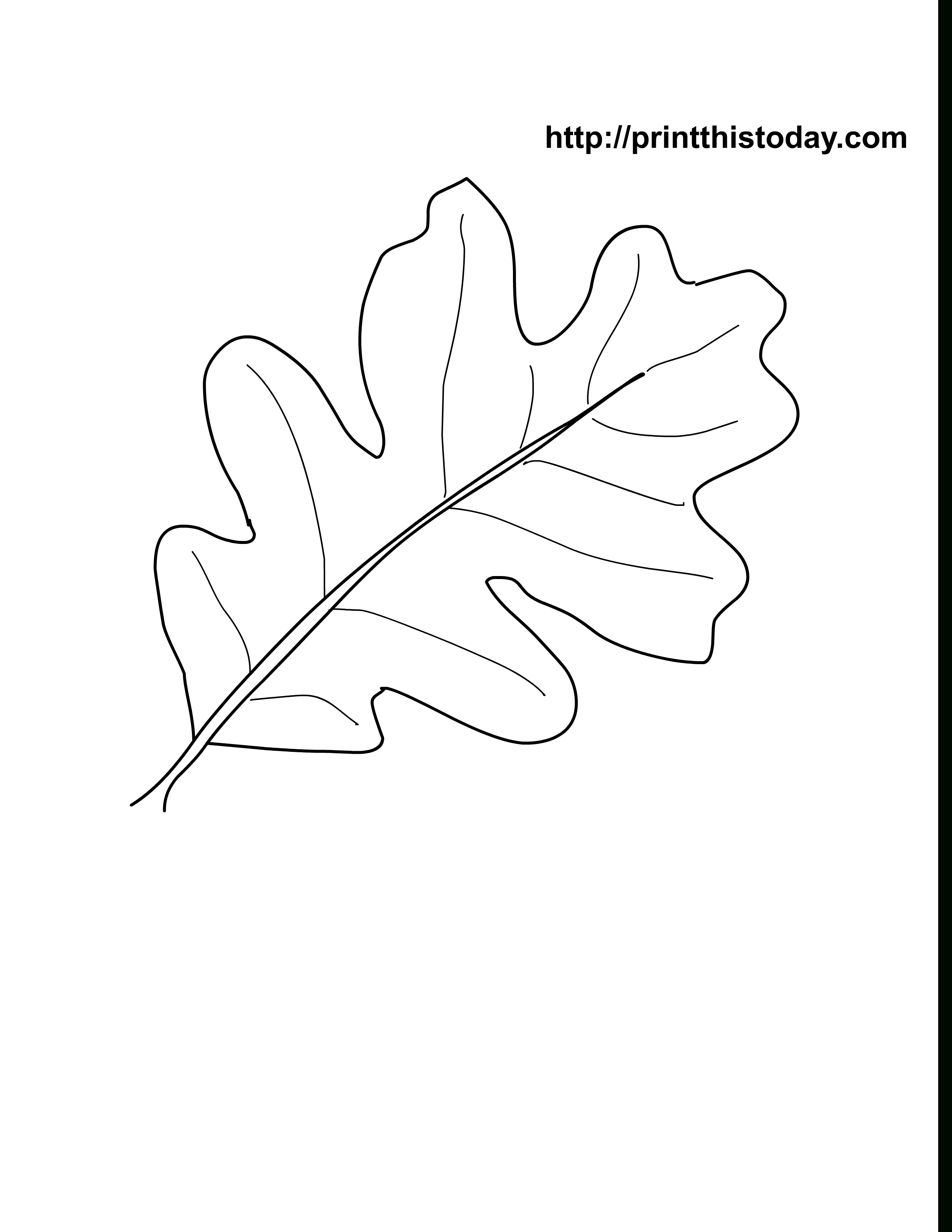 Oak Leaves Coloring Pages Printable | Craft Ideas | Leaf Coloring - Free Printable Leaf Template