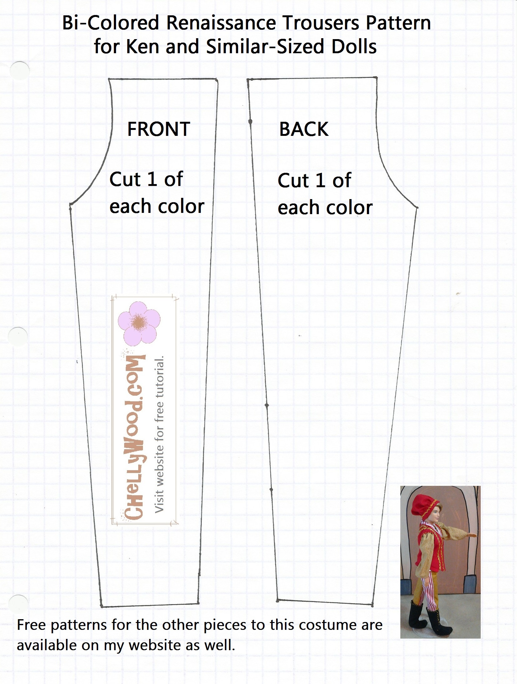 Old Pattern Page – Free, Printable Doll Clothes Sewing Patterns For - Ken Clothes Patterns Free Printable