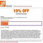 One (1X) Home Depot 10% Off Coupons Save Up To $200 In Store Only   Free Printable Home Depot Coupons
