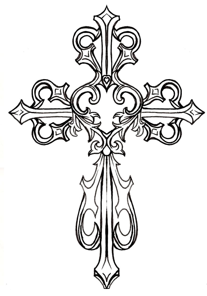 Ornate Cross Clipart #1 | Graphics &amp;amp; Printables | Tattoos, Cross - Free Printable Cross Tattoo Designs