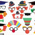 Party Graduation Circus Photo Booth Props Jpg Pdf Bundle 1P   Free Photo Booth Props Printable Pdf