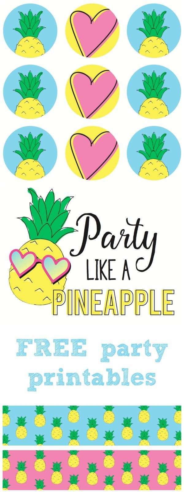 Party Like A Pineapple!!! Complete Free Printable Party Set &amp;lt;3 - Free Printable Pineapple Invitations