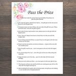 Pass The Prize Baby Shower Games Girl Baby Shower Rhyme | Etsy   Pass The Prize Baby Shower Game Free Printable