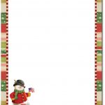 Patriotic Snowman Letterhead | Christmas Stationery | Christmas   Free Printable Christmas Letterhead