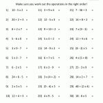 Pemdas Worksheets Order Of Operations 3 | Math 1 | Pemdas Worksheets   Order Of Operations Free Printable Worksheets With Answers