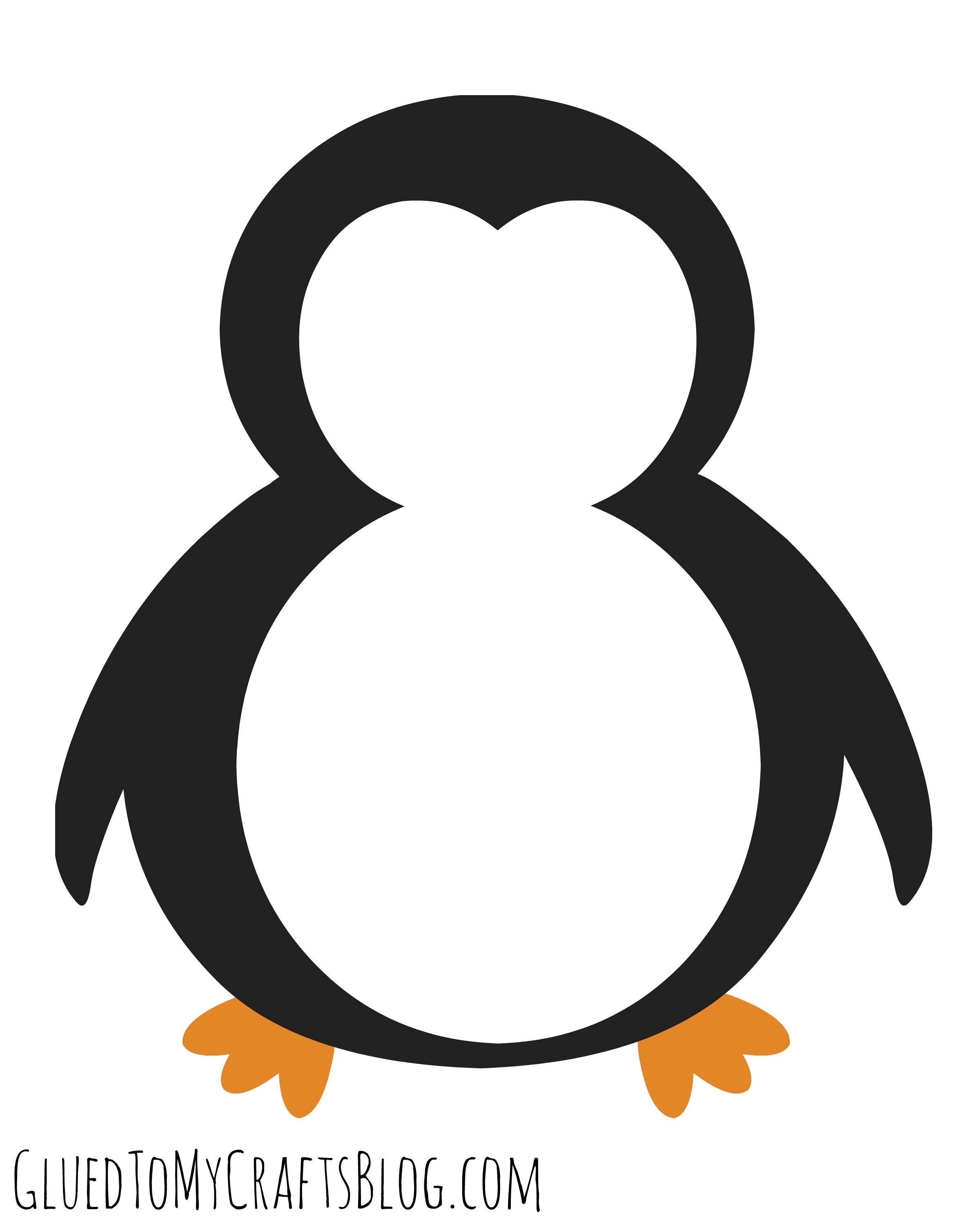 Penguin Template, Coloring Pages, Clipart Pictures And Crafts Free