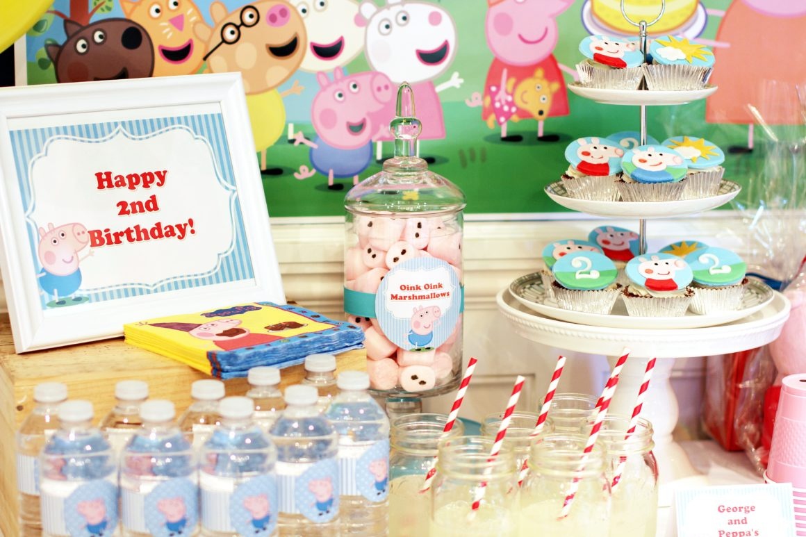 Peppa And George Pig Birthday Party – Part 1 / - Peppa Pig Birthday Banner Printable Free