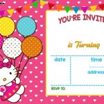 Personalized Hello Kitty Birthday Invitations   | Ayeza's 7Th   Hello Kitty Free Printable Invitations For Birthday