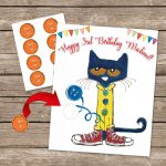 Pete The Cat Pin The Tail Game Pin The Button Printable Game | Etsy   Free Printable Pin The Tail On The Cat