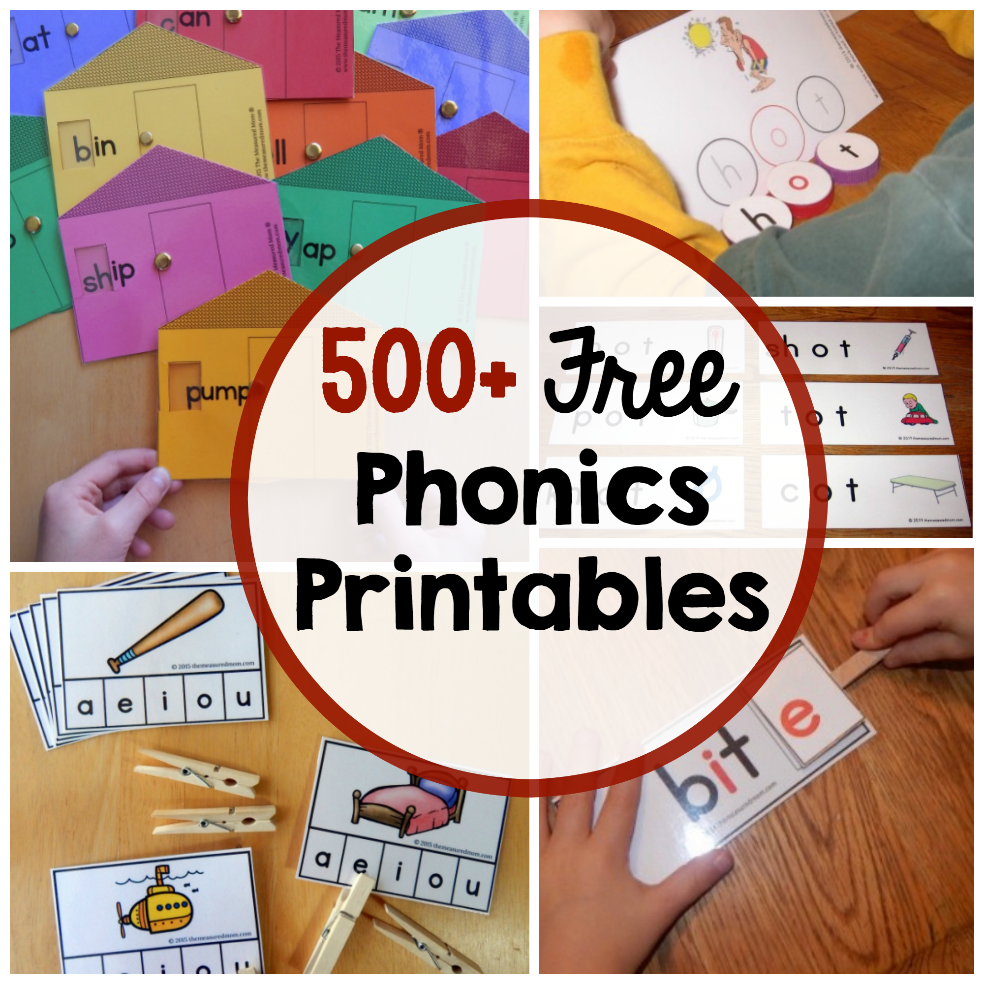 Phonics Activities - The Measured Mom - Free Printable Word Family Games