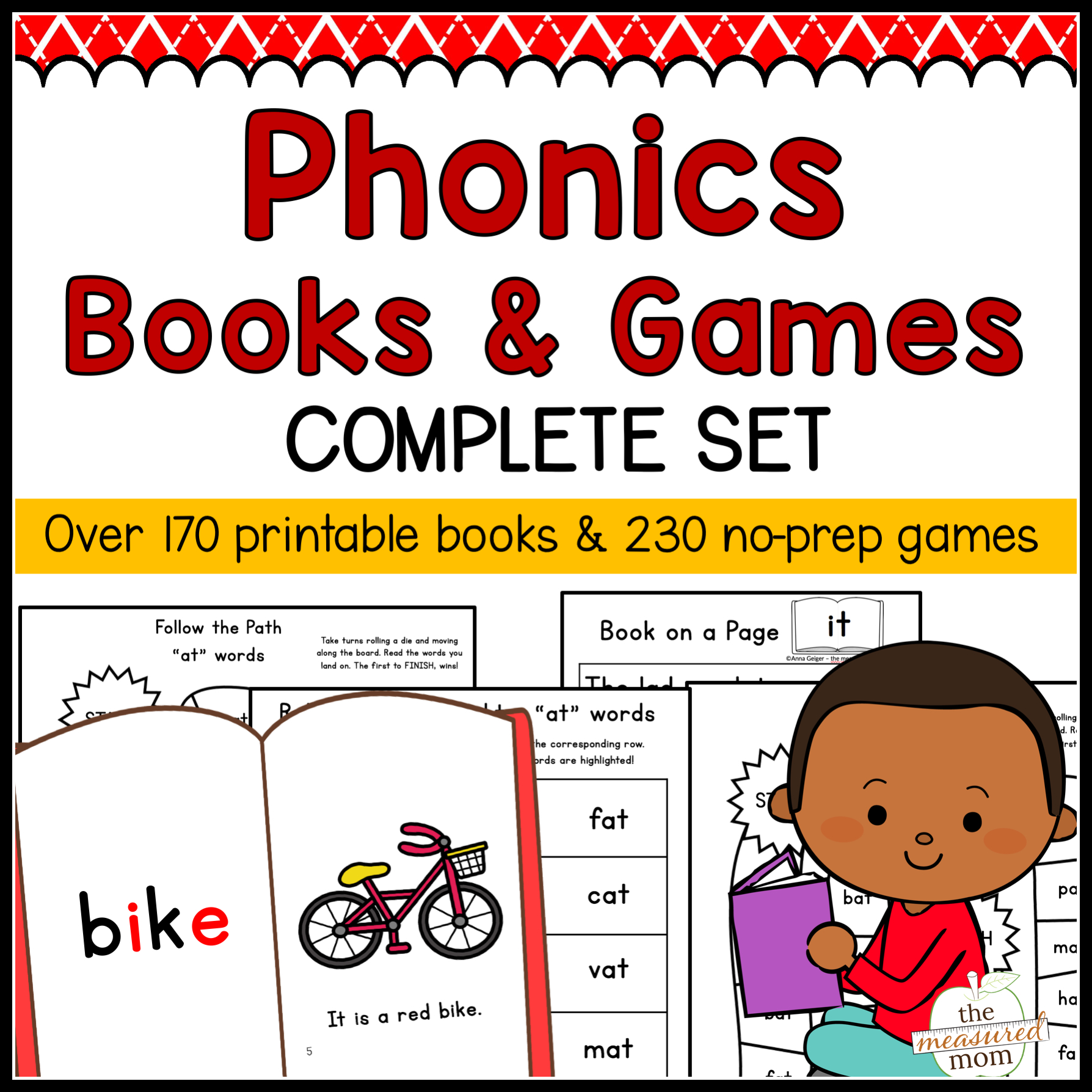 Phonics Books &amp;amp; Games - Complete Set - The Measured Mom - Free Printable Phonics Books