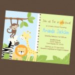 Photo : Baby Shower Invitations Kinkos Jungle Image   Free Printable Jungle Safari Baby Shower Invitations
