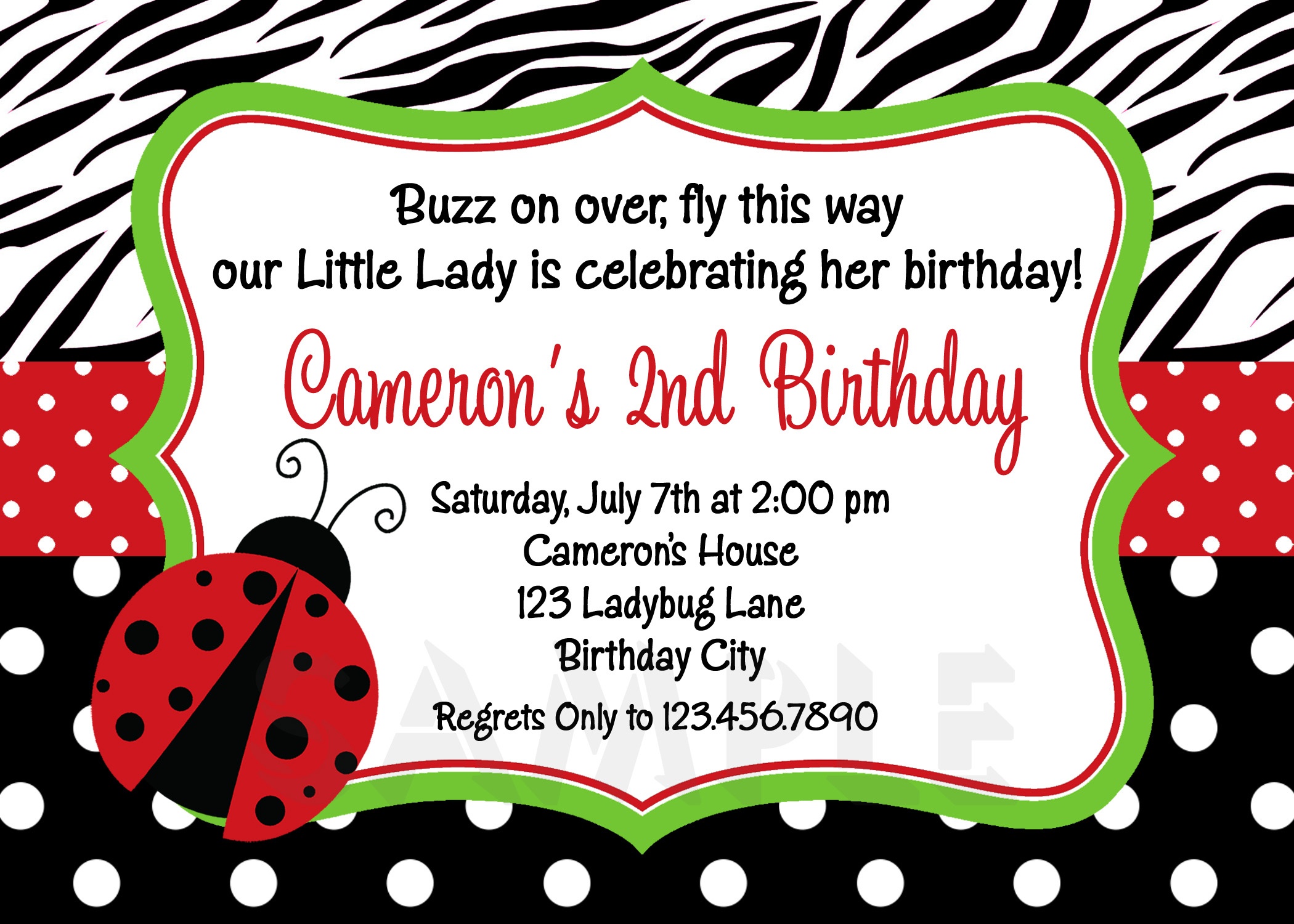 Photo : Free Ladybug Baby Shower Image - Free Printable Ladybug Invitations