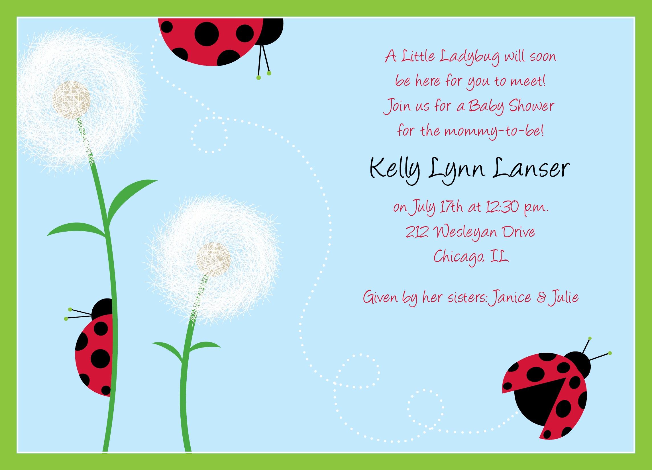 Photo : Nw Rlp 443 Jpg Image - Free Printable Ladybug Baby Shower Invitations Templates