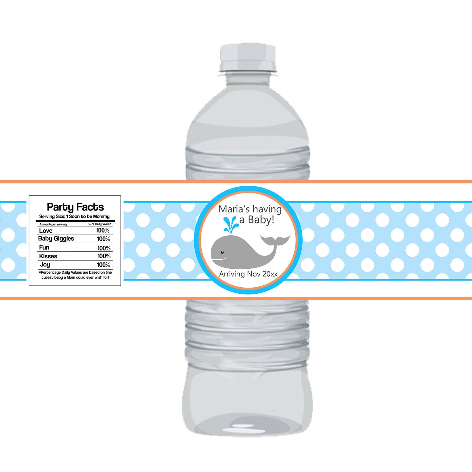 Photo : Printable Baby Shower Water Image - Free Printable Baby Shower Labels For Bottled Water