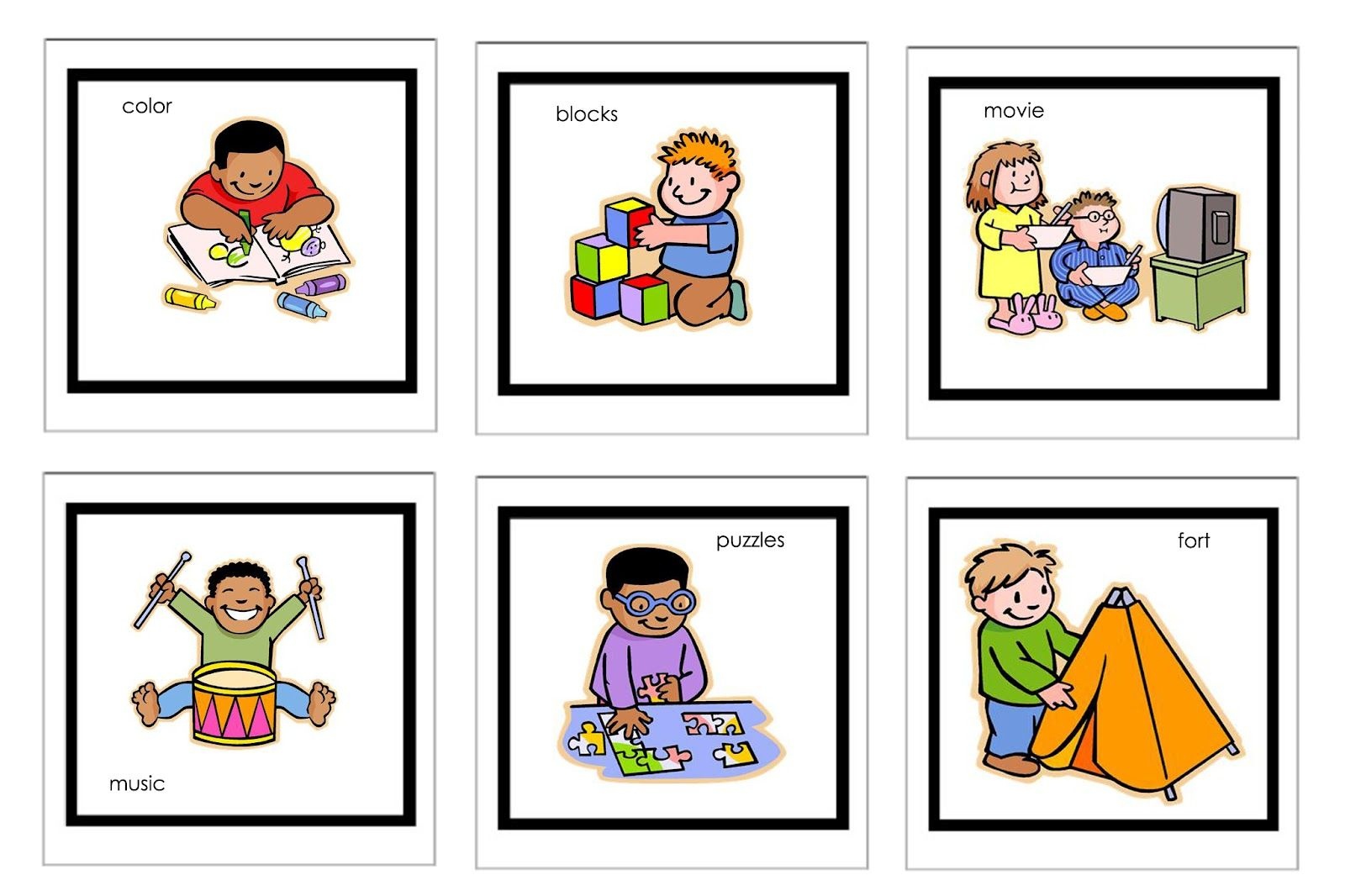 Picture Cards For Nonverbal Children | Free Printable Visual - Free Printable Picture Schedule For Preschool