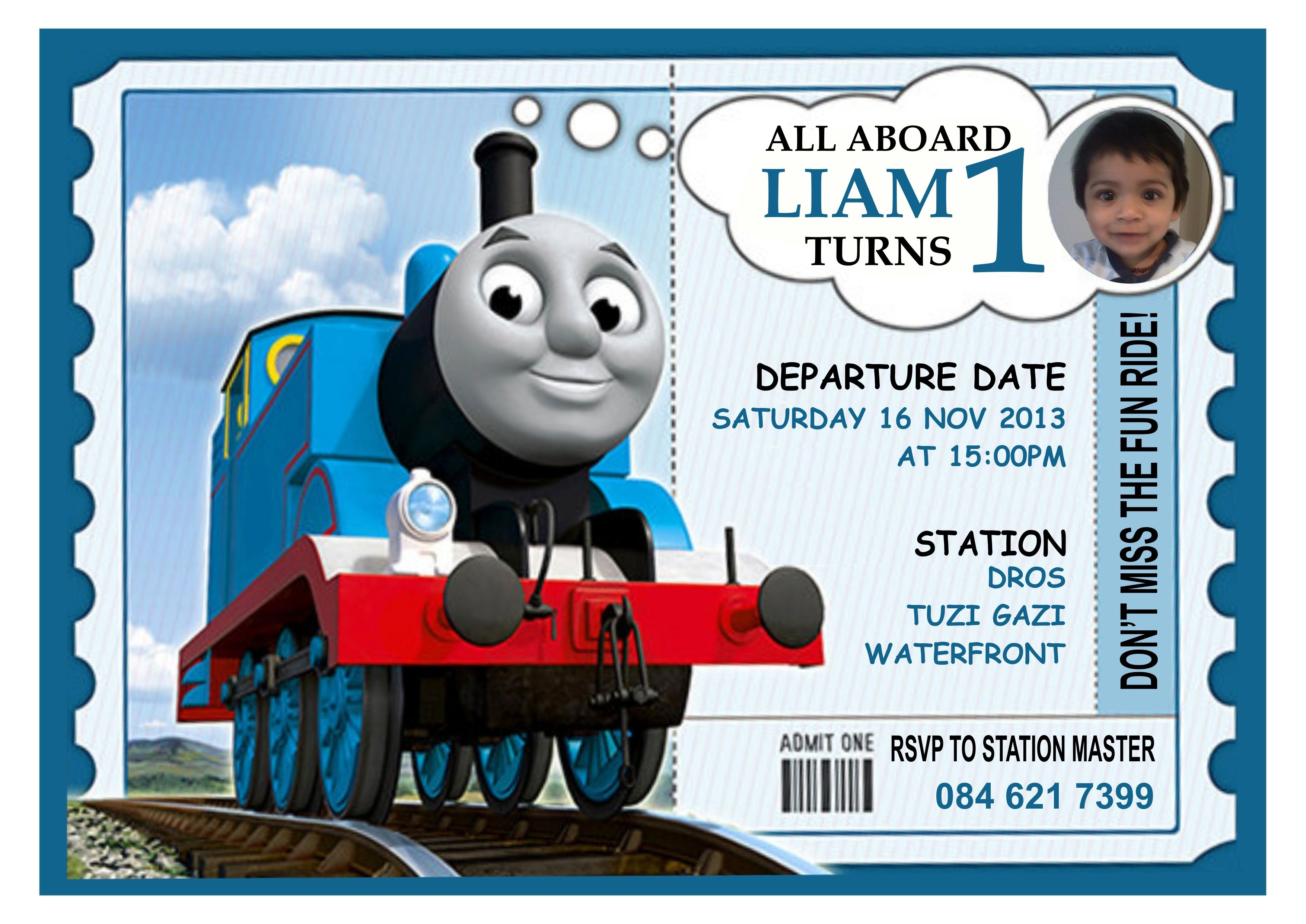 Thomas The Tank Engine Free Printable Invitations