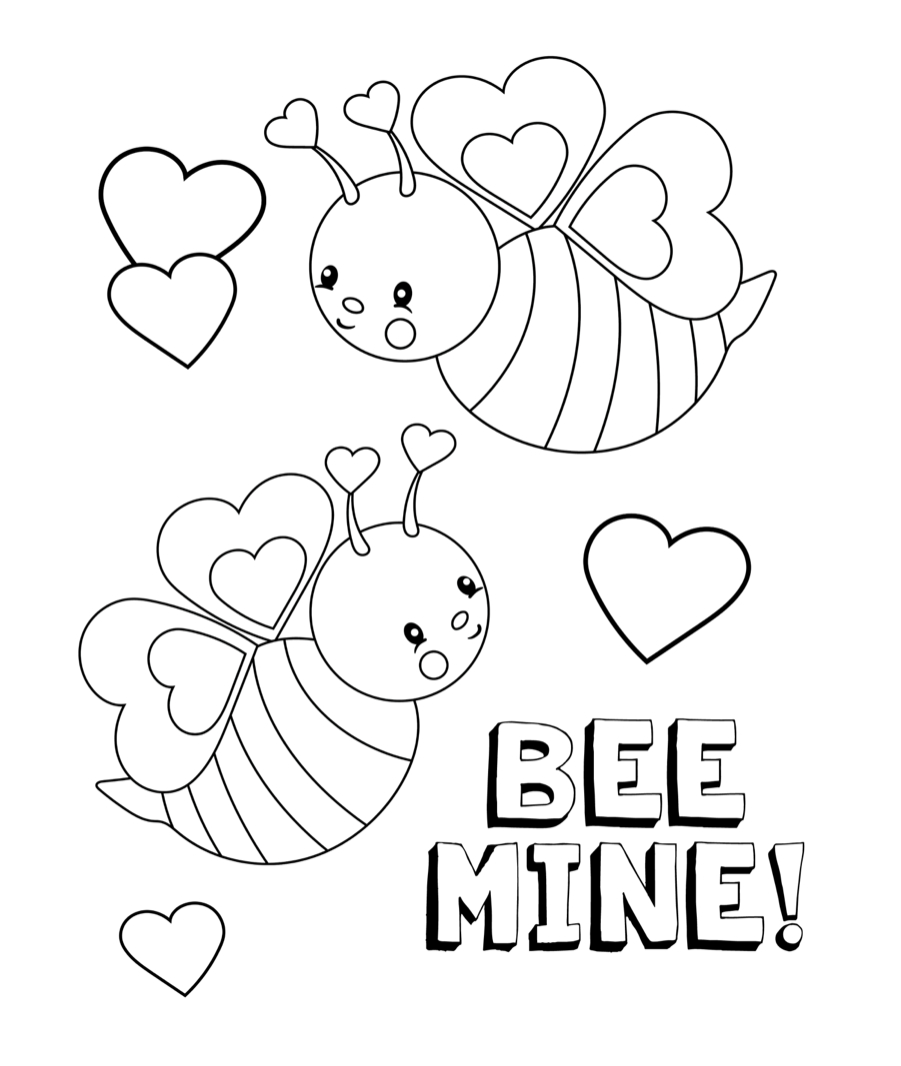Pinbobo&amp;#039;s Beeswax On Valentine&amp;#039;s Day Free Coloring Page - Free Printable Valentine Coloring Pages