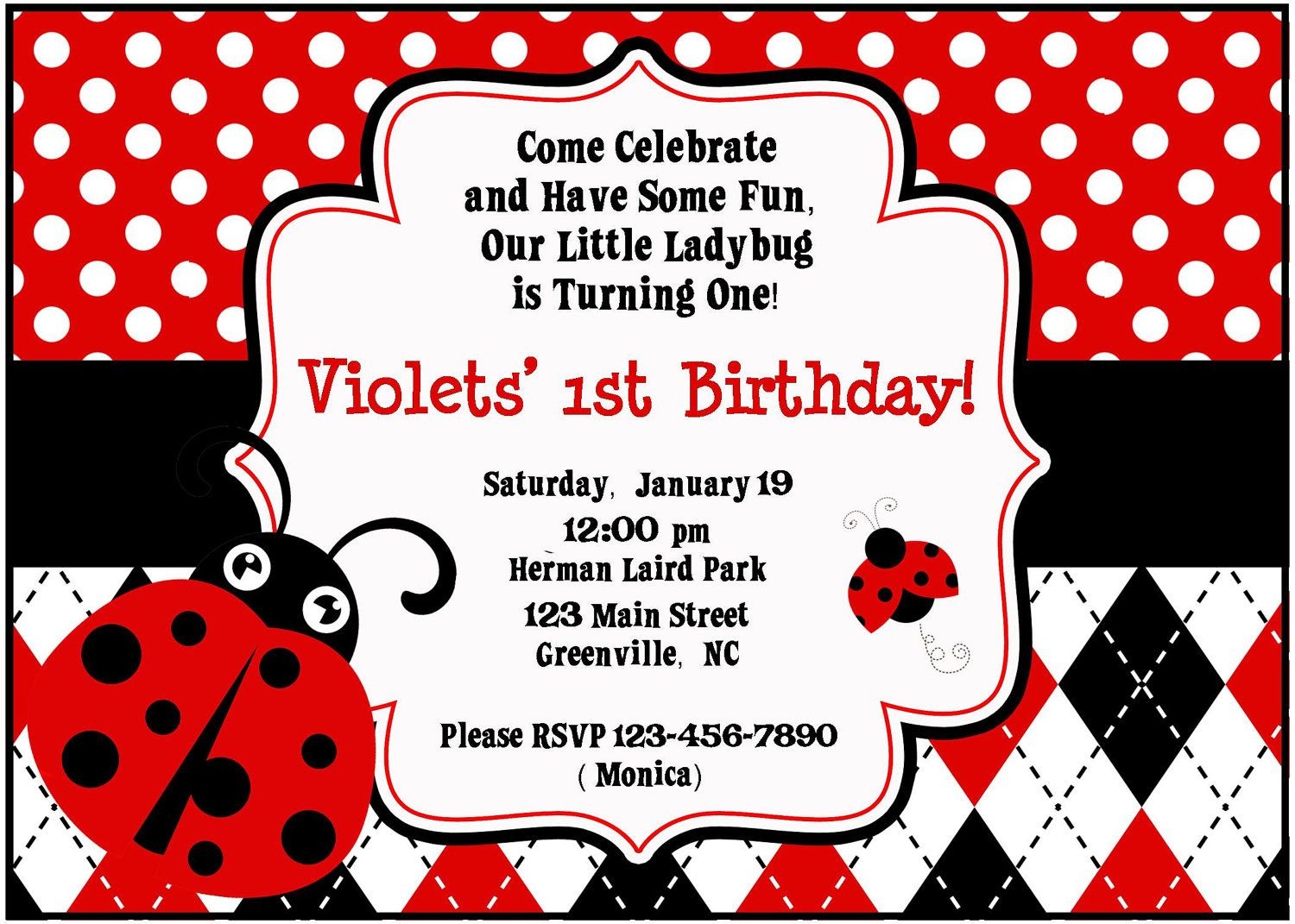 Free Printable Ladybug Baby Shower Invitations Templates Free 