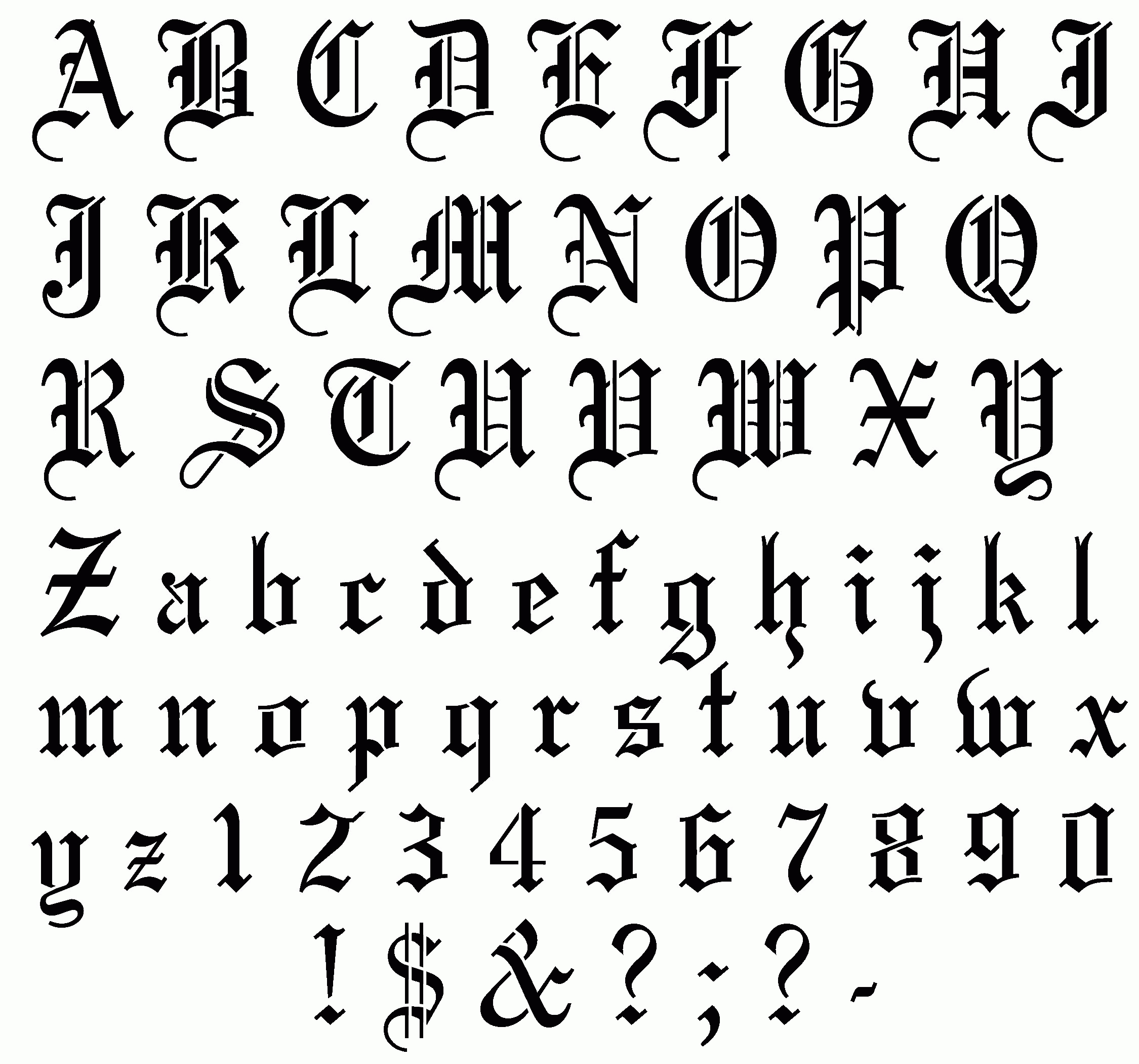 Free Printable Old English Fonts