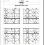 Pindadsworksheets On Math Worksheets | Sudoku Puzzles, Math   Download Printable Sudoku Puzzles Free
