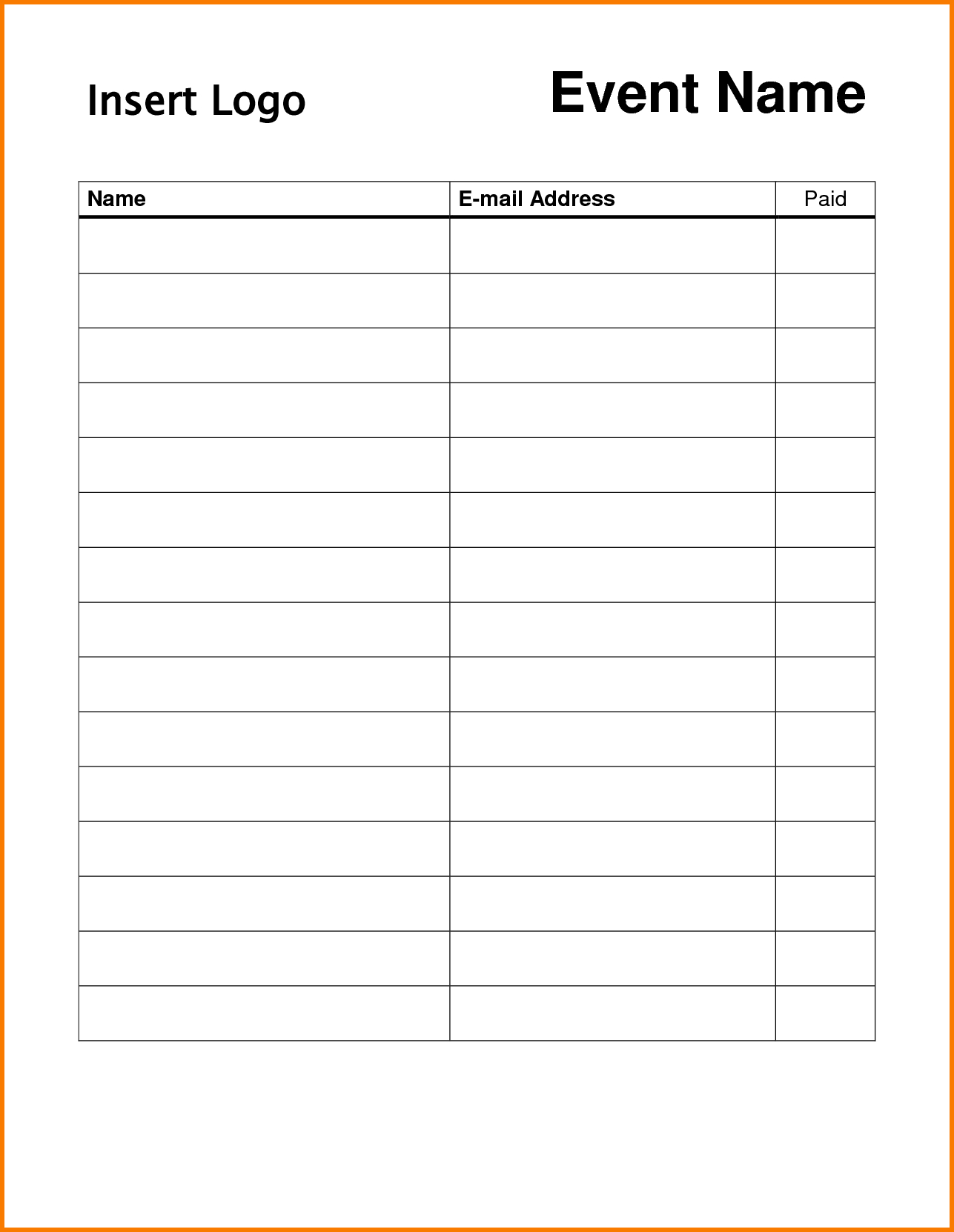 Pindonna Silva On Dojo Marketing Ideas | Sign In Sheet - Free Printable Sign Up Sheet