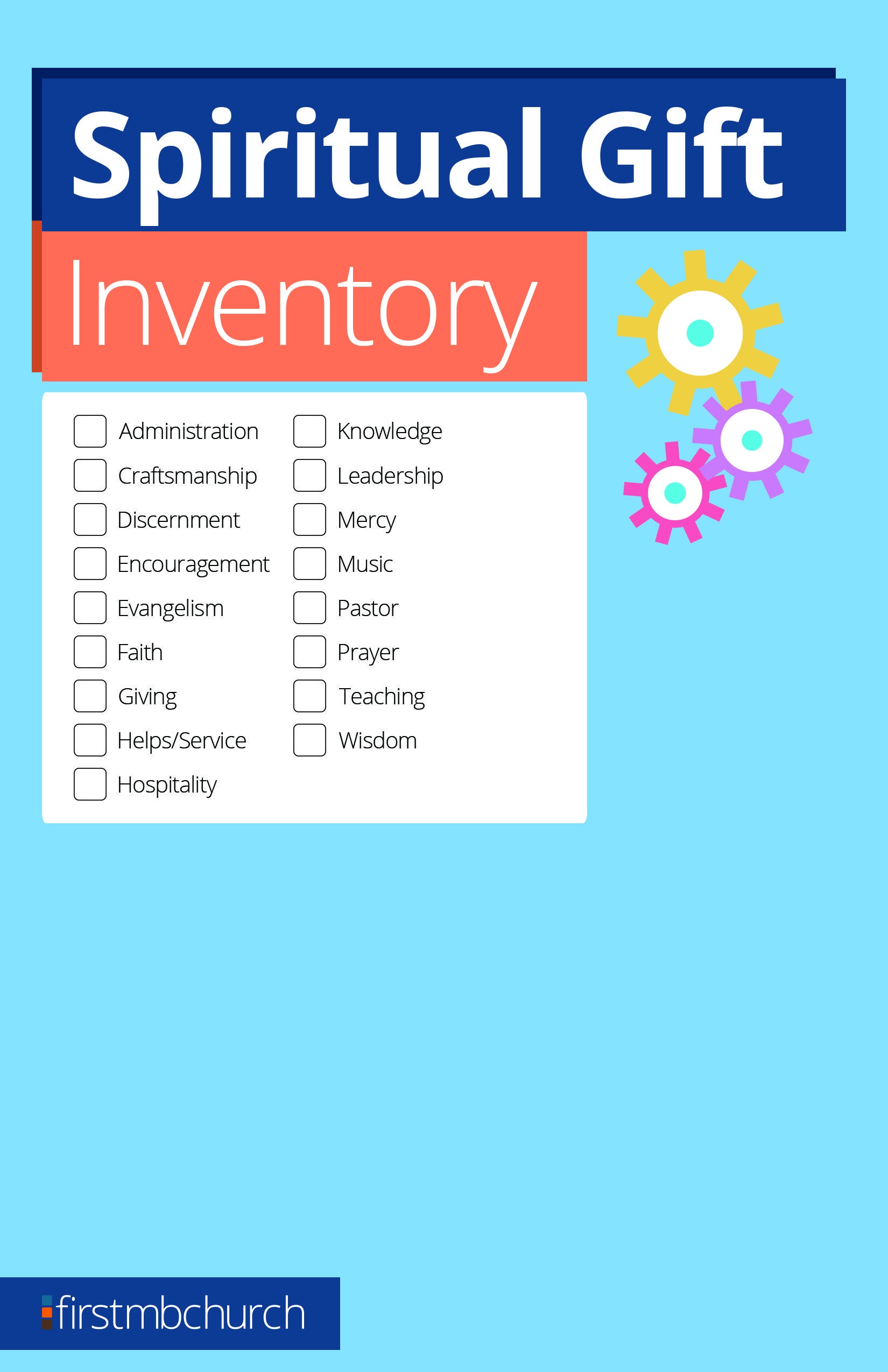 Pinfirst Mb Church On Resources | Spiritual Gifts Inventory - Free Printable Spiritual Gifts Test For Youth
