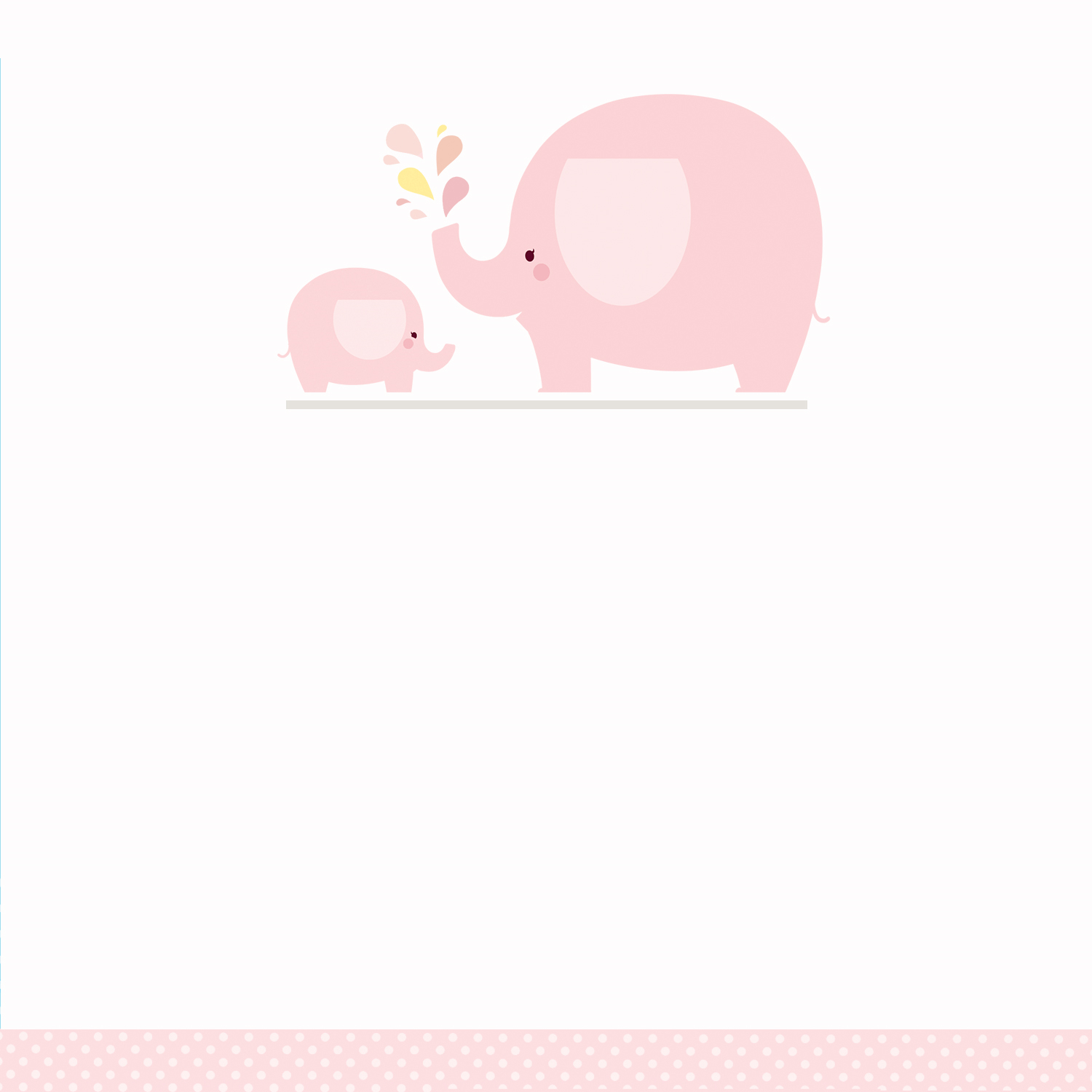 Pink Baby Elephant - Free Printable Baby Shower Invitation Template - Free Printable Baby Shower Label Templates