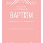 Pink Decorations   Free Printable Baptism & Christening Invitation   Free Printable Baptism Invitations