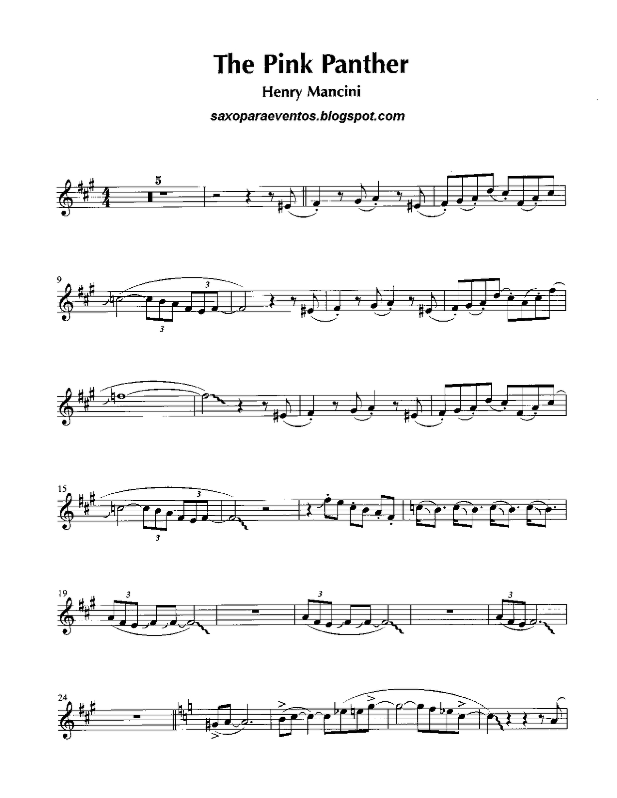 Pink Panther Music Notes Clarinet - Google Pretraživanje | Note - Free Printable Trumpet Sheet Music Pink Panther