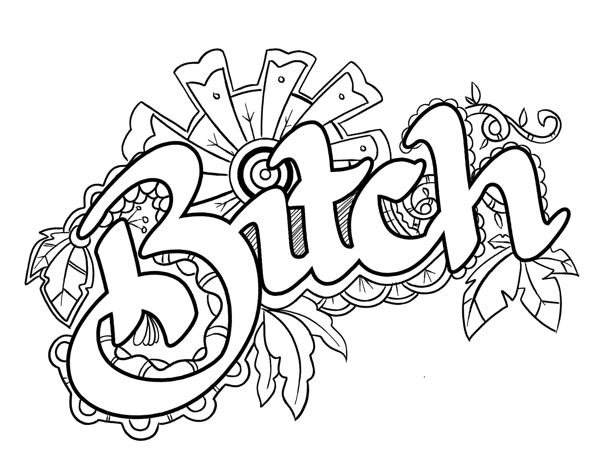 Pintami Jacobs On Coloring Hippie | Color, Printable Adult - Swear Word Coloring Pages Printable Free