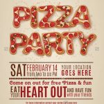 Pizza Party Invitation Template Free   Invitation Templates Design   Free Printable Birthday Party Flyers
