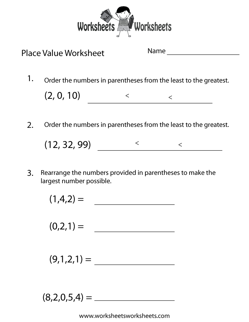 Place Value Test Worksheet - Free Printable Educational Worksheet - Homeschooling Paradise Free Printable Math Worksheets Third Grade