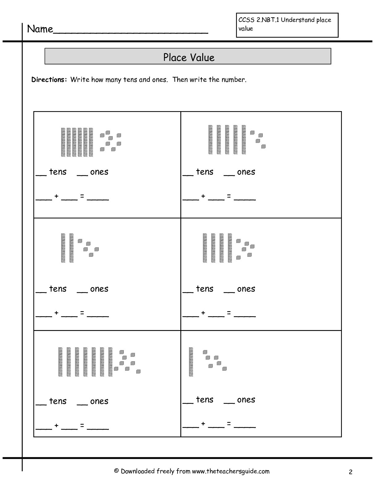 Place Value Worksheets From The Teacher&amp;#039;s Guide - Free Printable Base Ten Block Worksheets