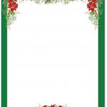 Poinsettia Valance Letterhead | Holiday Papers | Christmas Border   Free Printable Christmas Paper With Borders