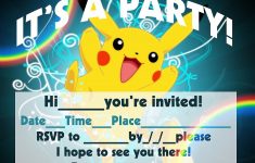 Pokemon Birthday Invitation Templates Free | Pokemon Birthday In – Pokemon Invitations Printable Free