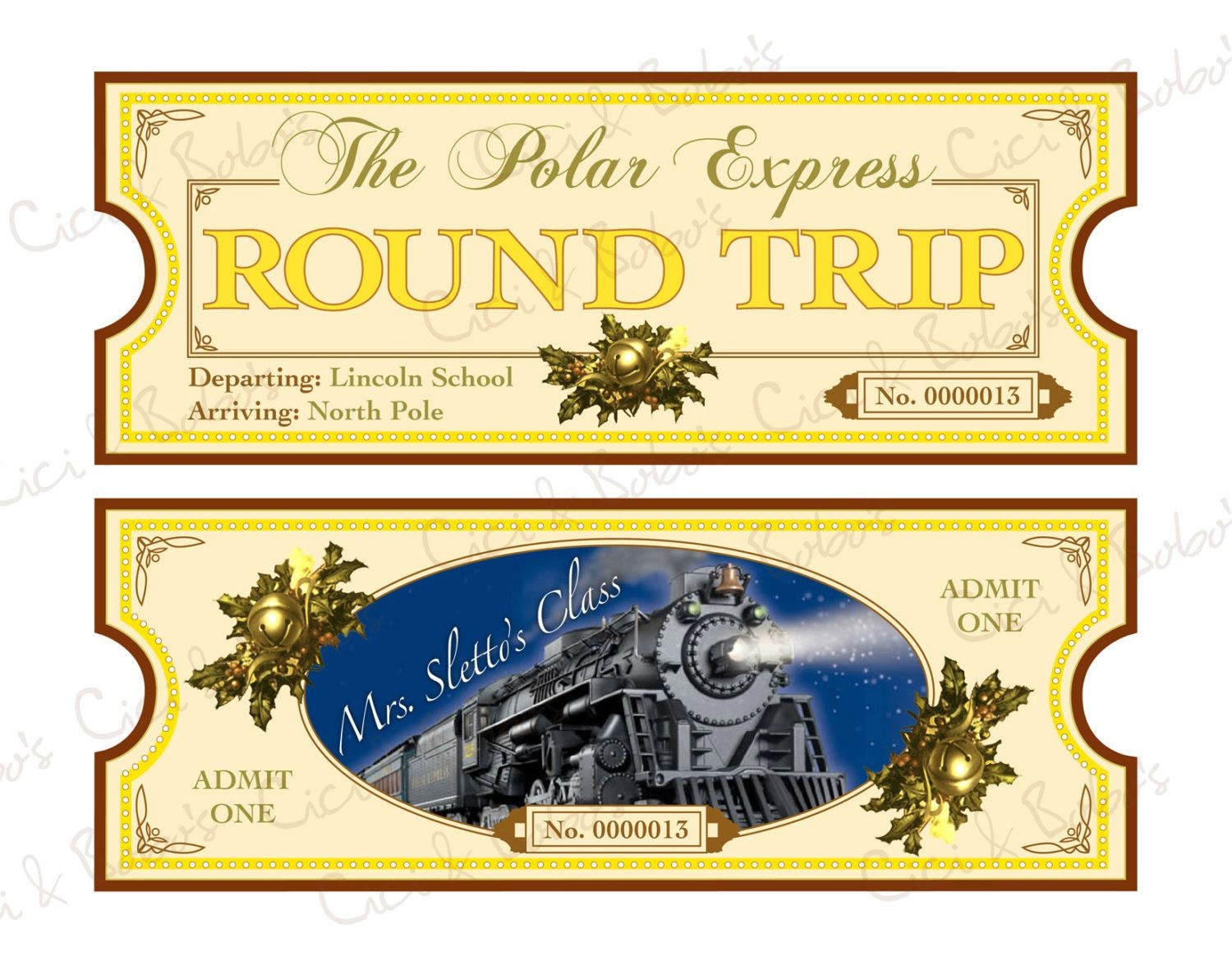 Free Printable Template Free Polar Express Tickets Printable Word 