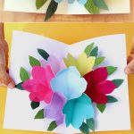 Pop Up Flowers Diy Printable Mother's Day Card   A Piece Of Rainbow   Free Printable Pop Up Birthday Card Templates
