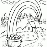 Pot Of Gold Rainbow Coloring Sheet   Create A Printout Or Activity   Free Printable Pot Of Gold Coloring Pages