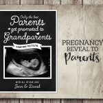 Pregnancy Reveal To Parents Printable Pregnancy Announcement | Etsy   Free Printable Pregnancy Announcement Cards