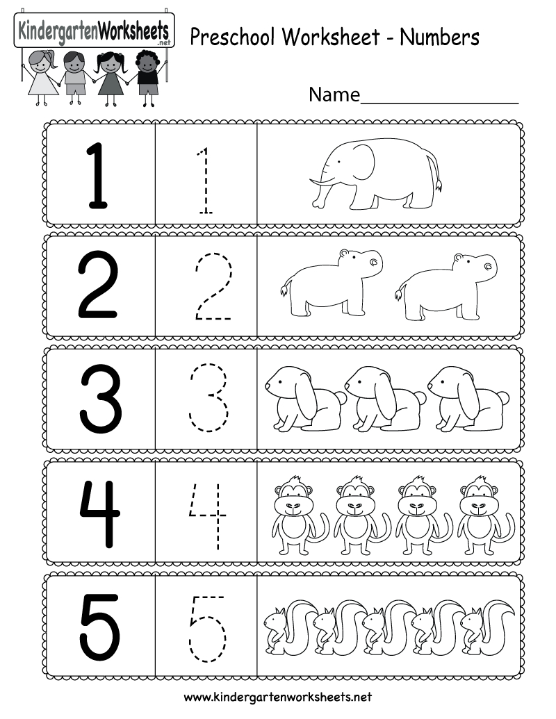 Preschool Worksheet Using Numbers - Free Kindergarten Math Worksheet - Free Printable Preschool Math Worksheets