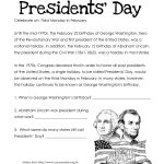 Presidents' Day (Free Worksheet) Updated | Squarehead Teachers   Free Printable President Worksheets